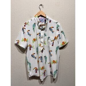 Chubbies Men’s Shirt Weekend Wear Sz M Parrot Pullover Beach Summer